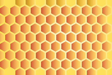 Abstract honeycomb pattern in yellow and orange.
