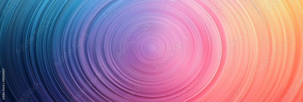 Aufkleber pastel harmony, a concentric circle design with a gentle fade into a vibrant array of soft pastel co