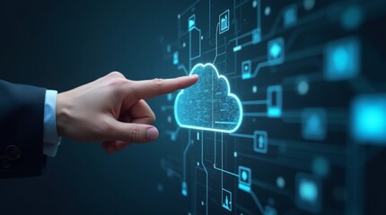 Fototapeta premium Digital Marketing in the Cloud: Modern Business Solutions