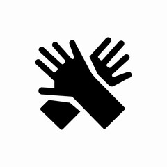 cleaning gloves icon sign vector