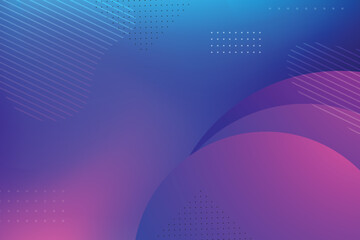 Abstract purple and blue gradient background with geometric shapes.
