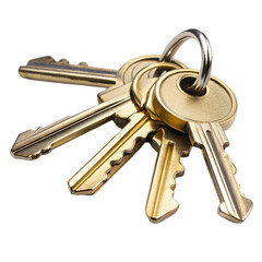 Keys isolated on transparent background.