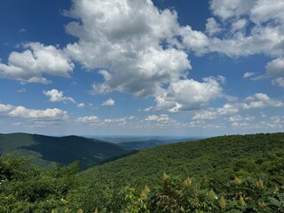 clouds over the Smokey mountains in North Carolina 