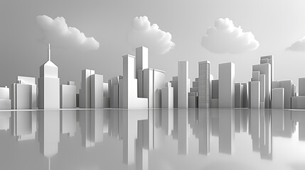 Naklejka premium city skyline