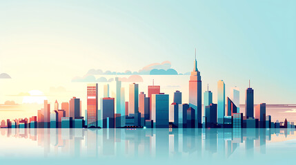 Obraz premium city skyline