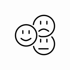 emotions sad smile icon sign vector