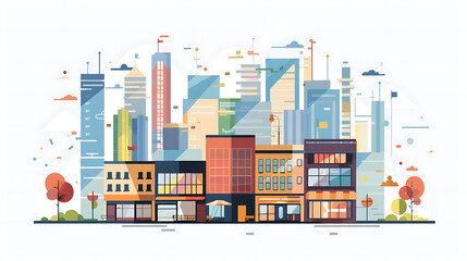 Obraz premium city skyline