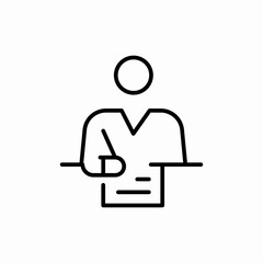 human writing paper icon sign vector