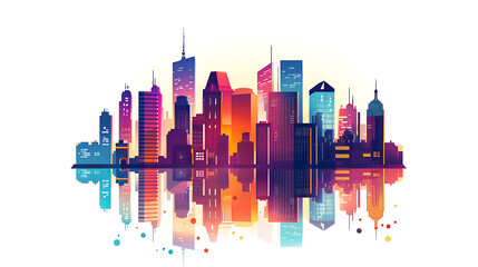 Obraz premium city skyline