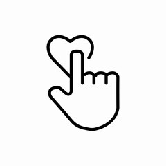 touch hearth icon sign vector
