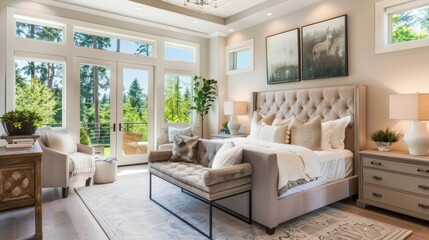 Beautiful Furnished Bedroom in New Luxury Home