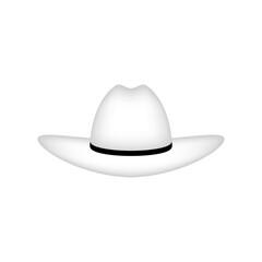 Cowboy hat icon on white background. Vector illustration.