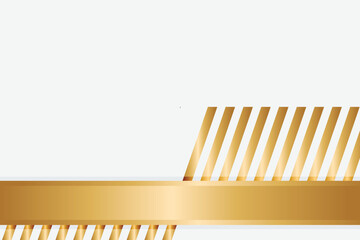 Abstract white and gold diagonal lines background.