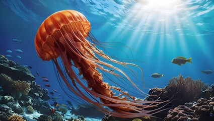 jellyfish in the sea