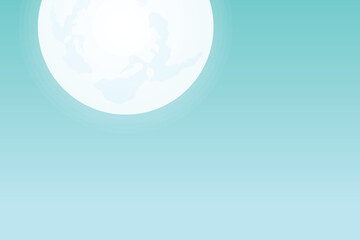 Full moon in a blue sky with copy space.