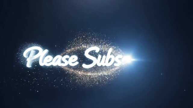 Golden Glitter Explosion Reveals 'Please Subscribe' Text for Outro