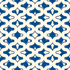 Paseo abstract ornament. Oriental traditional pattern. Maroccan mosaic tiles. Repeated geometric figures wallpaper. Arabesque digital paper, textile print. Seamless surface design. Vector illustration