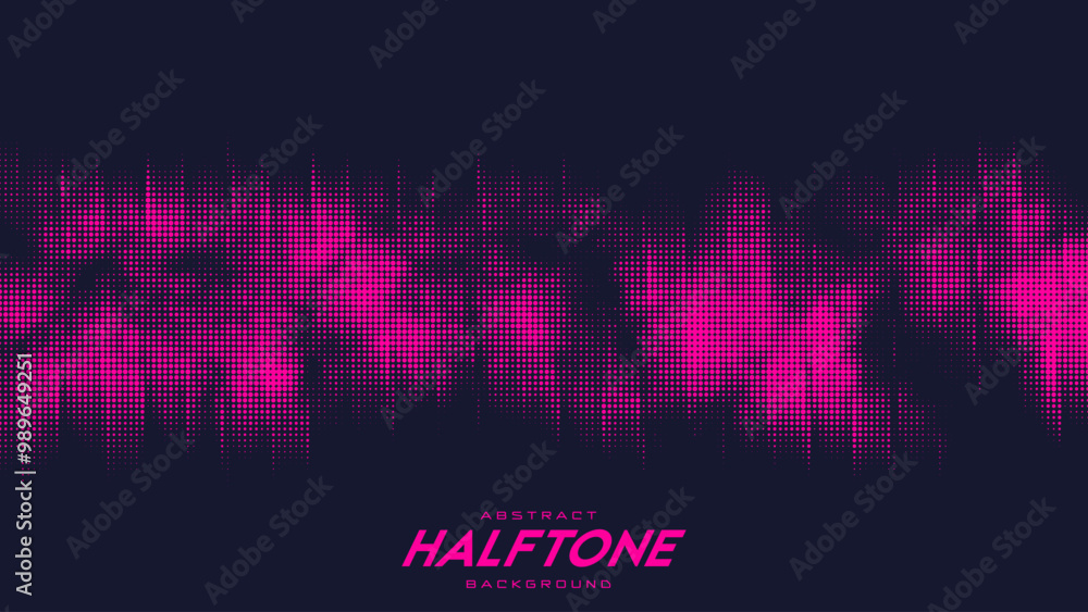 Aufkleber abstract vector torn red halftone sound wave. scrathed dotted texture element.
