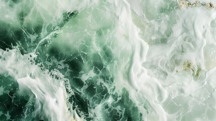 Naklejka premium A soothing green and white marble texture with delicate veins, creating a natural and elegant background