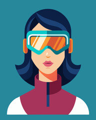 woman with goggles for metaverse
