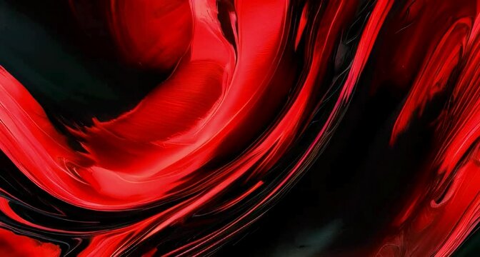 Vibrant abstract background with bold, fire engine red hues and deep, rich black tones, reminiscent of a dynamic, expressive art piece