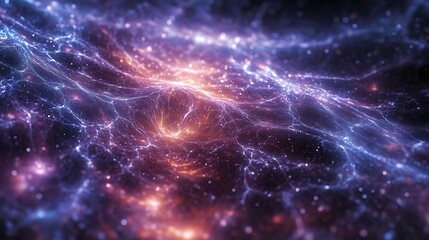 Fototapeta premium Microwave Background Radiation Visualized with Cosmic Inflation and Dark Energy Patterns