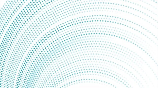 Bright blue minimal circular dotted lines abstract background. Geometric concept motion design. Video animation Ultra HD 4K 3840x2160