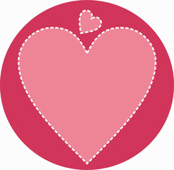 Love logo isolated on transparent background. Heart with a heart png creative made 