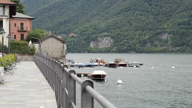 View of Lake Como from the shore of Laglio and Cernobbio