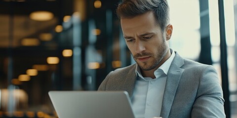 Obraz premium Businessman Reading Document