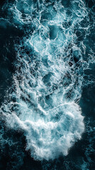 Fototapeta premium Ocean Waves and Turquoise Water Texture Abstract Scenic Marine Life