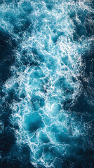 Fototapeta premium Serene Turquoise Ocean Waves Abstract Texture with Ripples and Sunlight Reflection