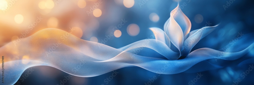Wall mural elegant logo design on a business card, abstract shapes in soft focus create a sophisticated and mod