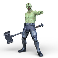 悪魔青年　3DCGレンダリング