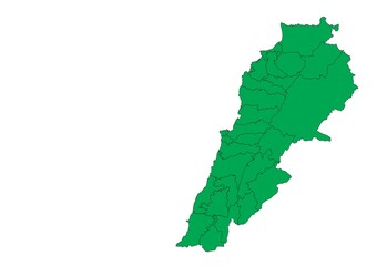 Obraz premium Political Map of Lebanon