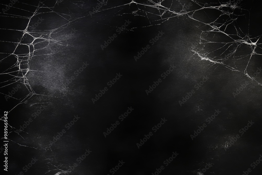 Aufkleber delicate threads of a spider's web captured against the darkness, revealing intricate designs and sh