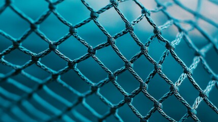 Fototapeta premium A blue net with a blue background