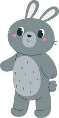 Fototapeta premium Childish Rabbit Handdrawn