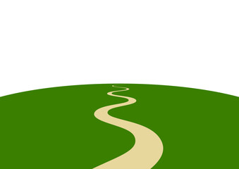 大地と長い道のりのイラスト