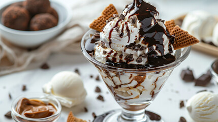 chocolate ice cream with chocolate