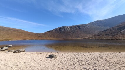 lake and mountains