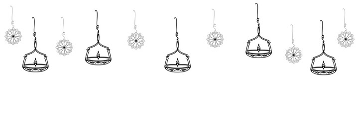 illustration background with a diwali