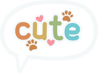 so cute sticker cute