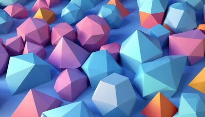 Charming 3D Low Poly Background