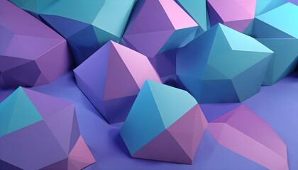 Obraz premium Cool 3D Low Poly Background
