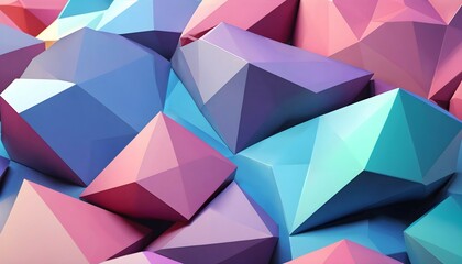 Obraz premium Translucent 3D Low Poly Background