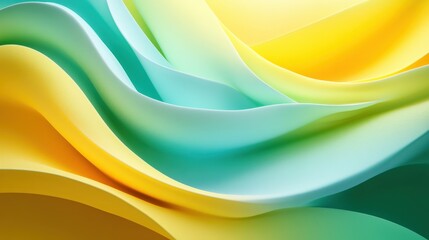 Fototapeta premium Smooth gradient of green and yellow softly blending into a flowing transition
