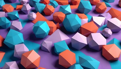 Vibrancy in 3D Low Poly Background