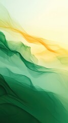 Obraz premium Smooth gradient of green and yellow softly blending into a flowing transition