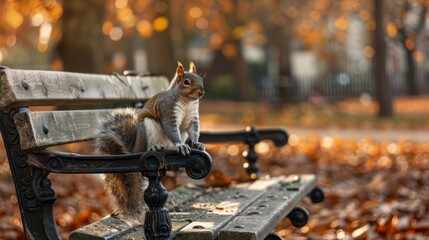 squirrel in the park generative ai